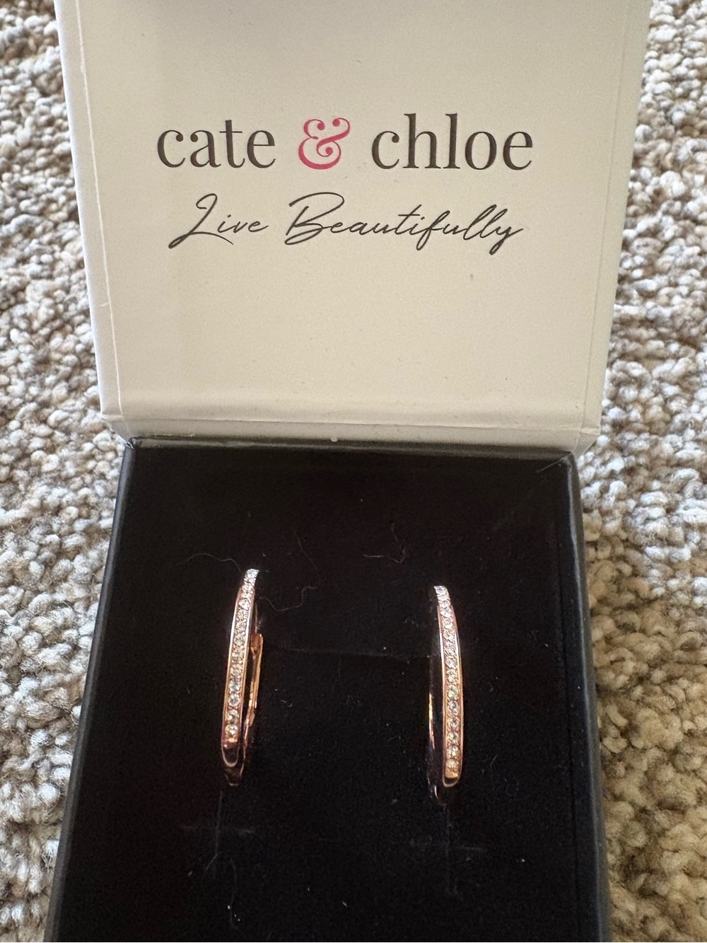 Rose colored earrings
